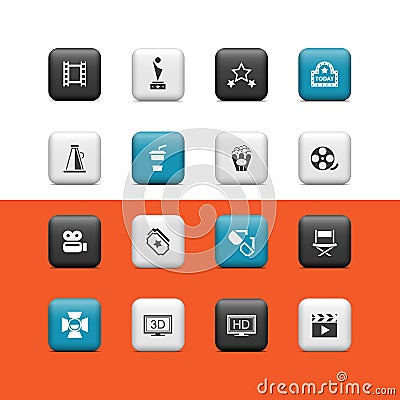 Film buttons Vector Illustration