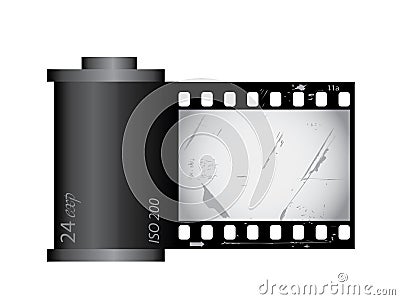 Film canister Vector Illustration