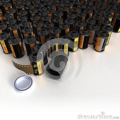 Film canister for camera Stock Photo