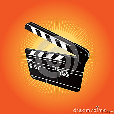 Film Clapboard Vector Illustration