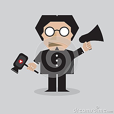 Film Director Vector Illustration