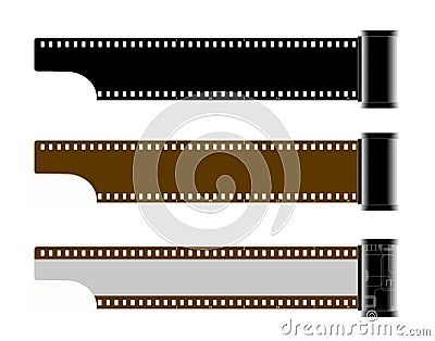 Film(frames) with cartridge Stock Photo