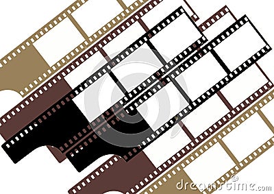 Film frames(group) - color Stock Photo