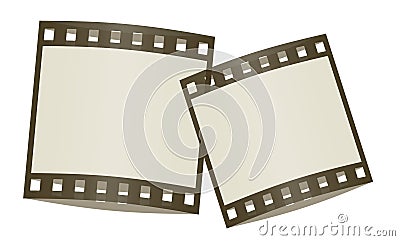 Film frames shadowed Stock Photo