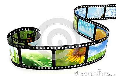 Film with images Stock Photo