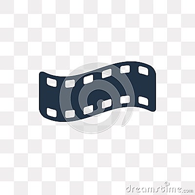 Film negatives vector icon isolated on transparent background, F Vector Illustration