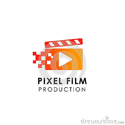 film play logo design template. film studio icon symbol design Vector Illustration