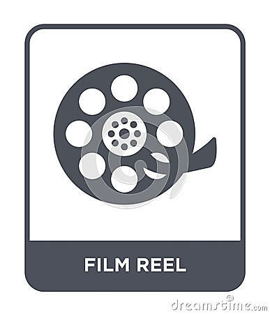 film reel icon in trendy design style. film reel icon isolated on white background. film reel vector icon simple and modern flat Vector Illustration