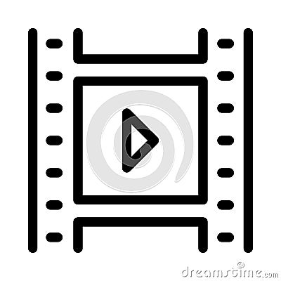 Film reel play icon Vector Illustration