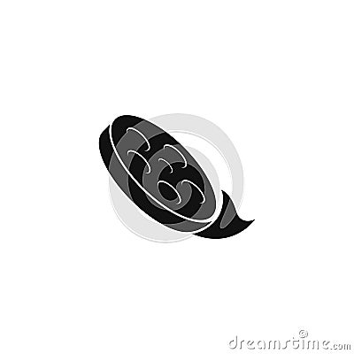 Film roll logo - vector black cinema and movie design element or icon Vector Illustration