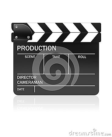 Film slate board Stock Photo