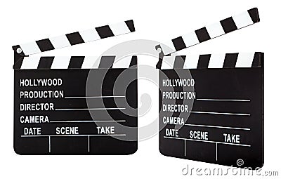 Film slate with clipping path Stock Photo