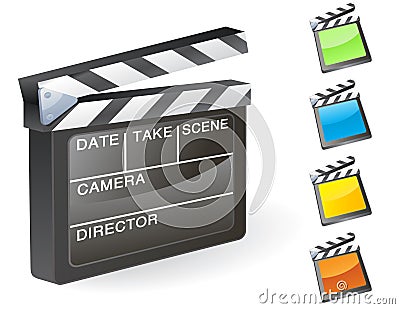 Film slate vector Vector Illustration