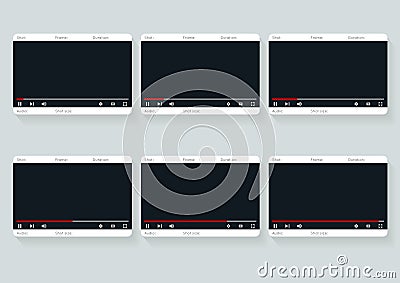 Film storyboard template. Video 16 9 design Vector Illustration