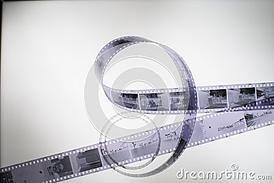 Film Strip, lightbox, analog photography Stock Photo