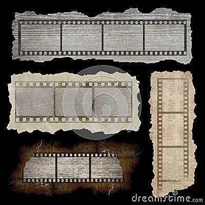 Film strip banners Stock Photo