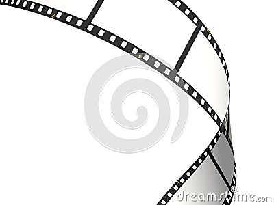 Film strip bend Stock Photo