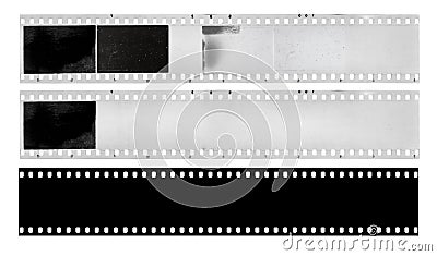 Film strips - vintage blank film strip frame Stock Photo