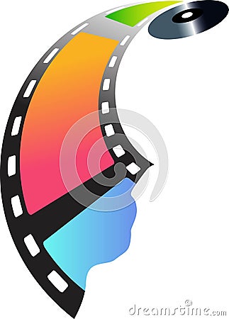 Film to disc Vector Illustration