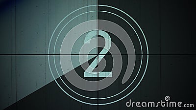 Film vintage countdown number 2 two background Stock Photo