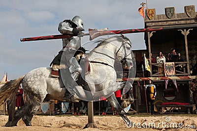 Filming of the new movie The Knights Editorial Stock Photo