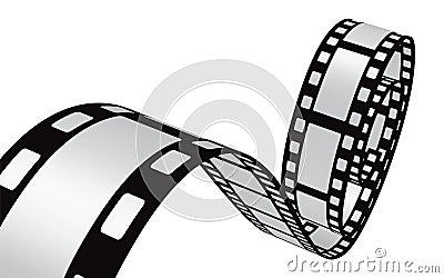 Looped strip of movie film Stock Photo