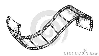 Filmstrip Roll For Cinema Projector Retro Vector Vector Illustration