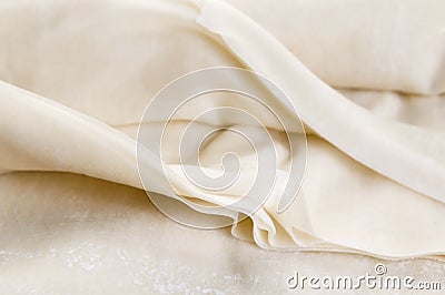 Filo. Ready made dough leaves, fillo, phyllo Stock Photo