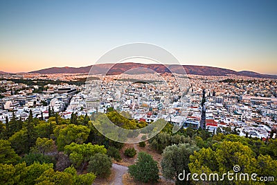 Filopappou hill, Athens. Stock Photo