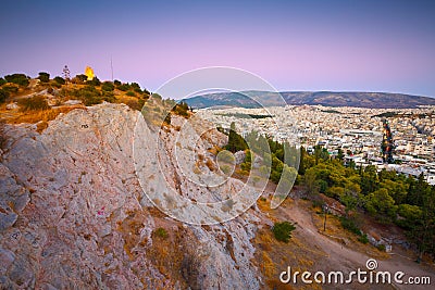 Filopappou hill, Athens. Stock Photo