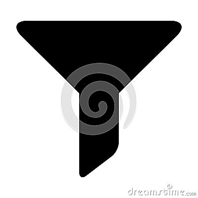 Filter button web shape icon, flat filtering symbol, funnel sign vector illustration Vector Illustration