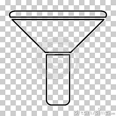 Filter button web shape icon, flat filtering symbol, funnel sign vector illustration Vector Illustration