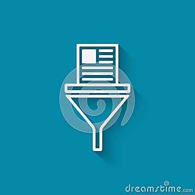 Filter data symbol Vector Illustration