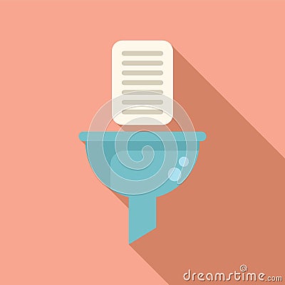 Filter doc online icon flat vector. Upload information Vector Illustration