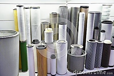 Filter elements for industrial Stock Photo