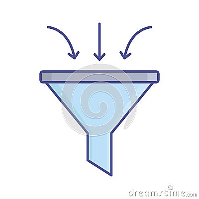 Filter flat vector icon which can easily modify or edit Vector Illustration