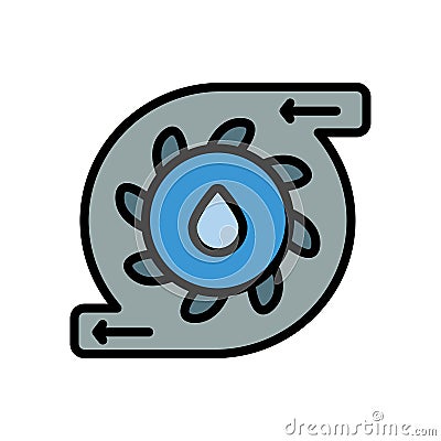 Filtre, water icon. Simple color with outline vector elements of aqua icons for ui and ux, website or mobile application Stock Photo