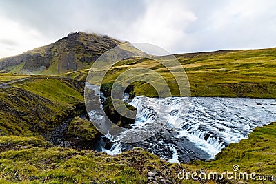 FimmvÃ¶rÃ°uhÃ¡ls Hiking Trail In Iceland Stock Photo