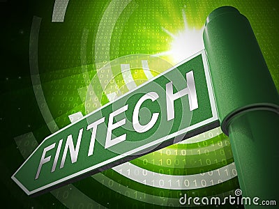 Fin Tech Financial Technology Business 3d Illustration Stock Photo