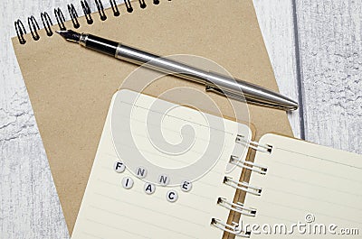 FINACE concept. pen, notebooks and white background Stock Photo