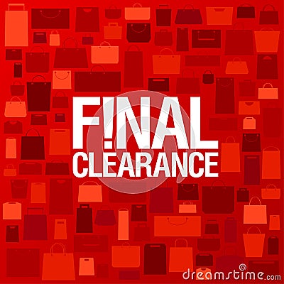 Final clearance background. Vector Illustration