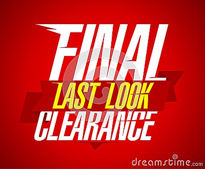 Final clearance design, last look. Vector Illustration