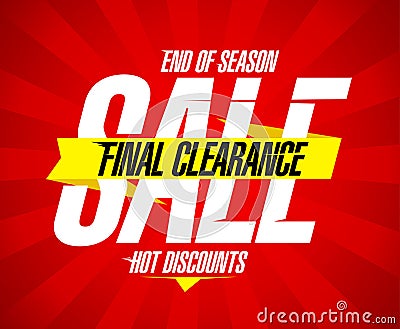 Final clearance sale design Vector Illustration