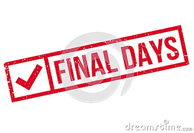 Final Days rubber stamp Vector Illustration