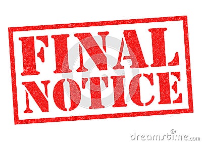 FINAL NOTICE Stock Photo