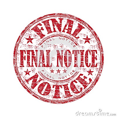 Final notice rubber stamp Vector Illustration