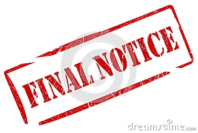 Final notice stamp Stock Photo