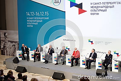 Final plenary session of 4th St. Petersburg International Cultural Forum Editorial Stock Photo