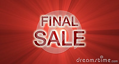 Final Sale banner red light halo Stock Photo