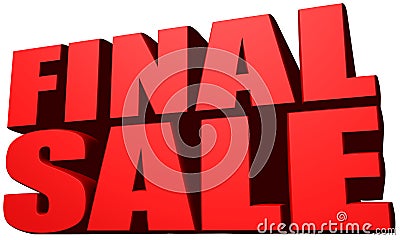 Final sale Stock Photo